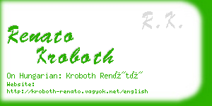 renato kroboth business card